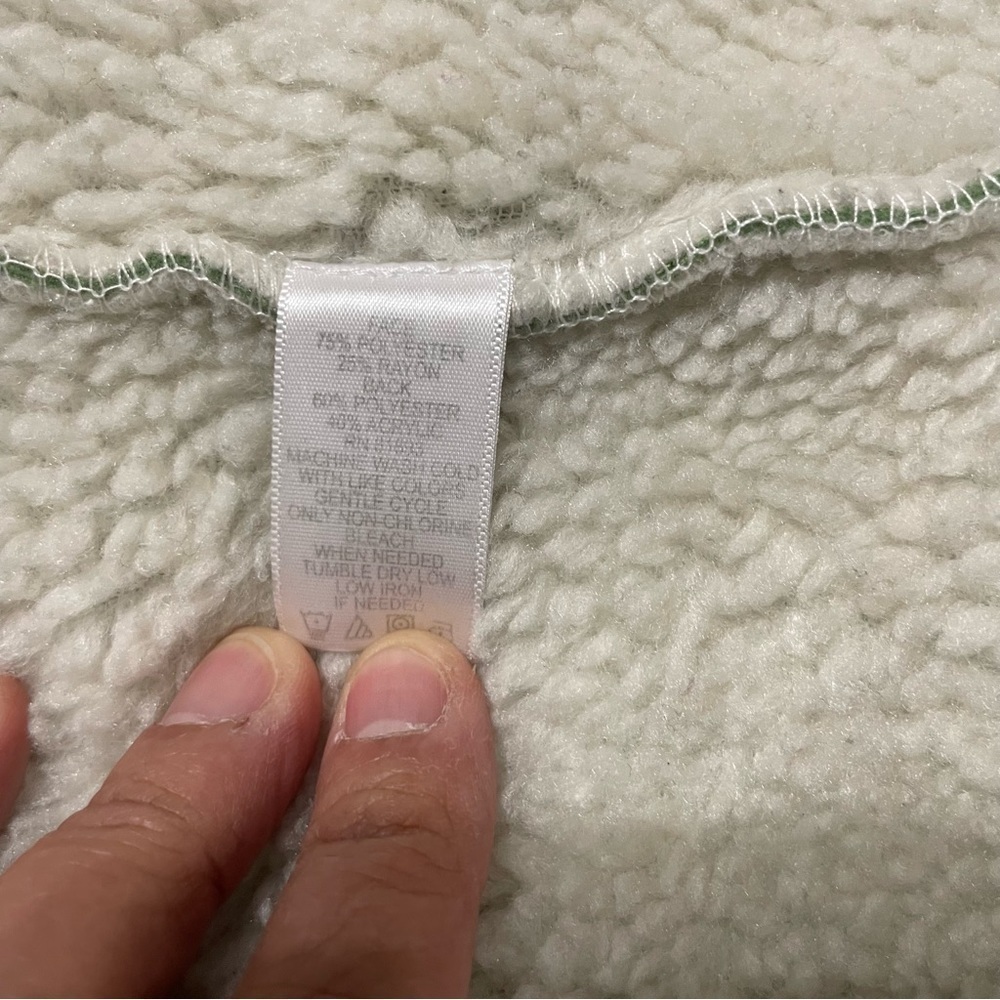 Denim & Co. Zip Front Fleece Jacket with Hood and Sherpa Lining Size L - Picture 8 of 14
